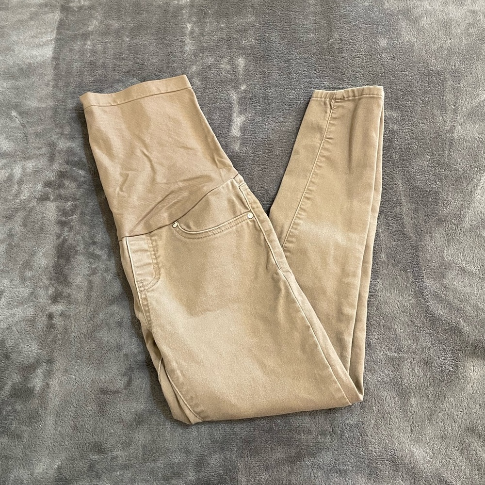 Tan Maternity Skinny Pants